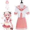 Conjunto de Disfraz Cosplay de Astolfo, Atuendo de Uniforme de Marinero Rosa con Peluca, Traje de Role-Play para Fiesta de Halloween de la Serie Anime Fate
