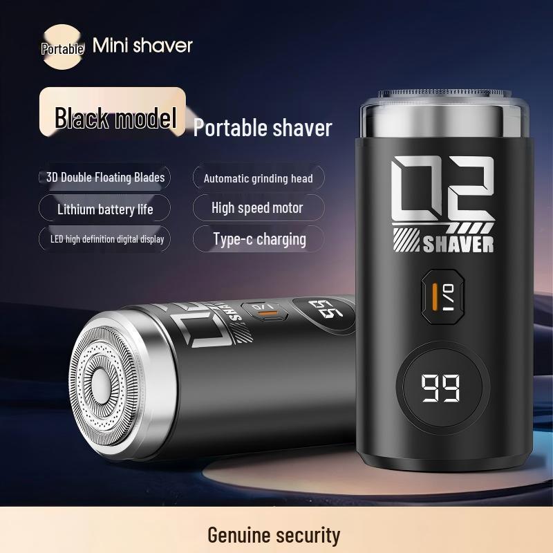 Compact Men's Electric Shaver - Full Body Washable, Super Clean, Portable for Travel