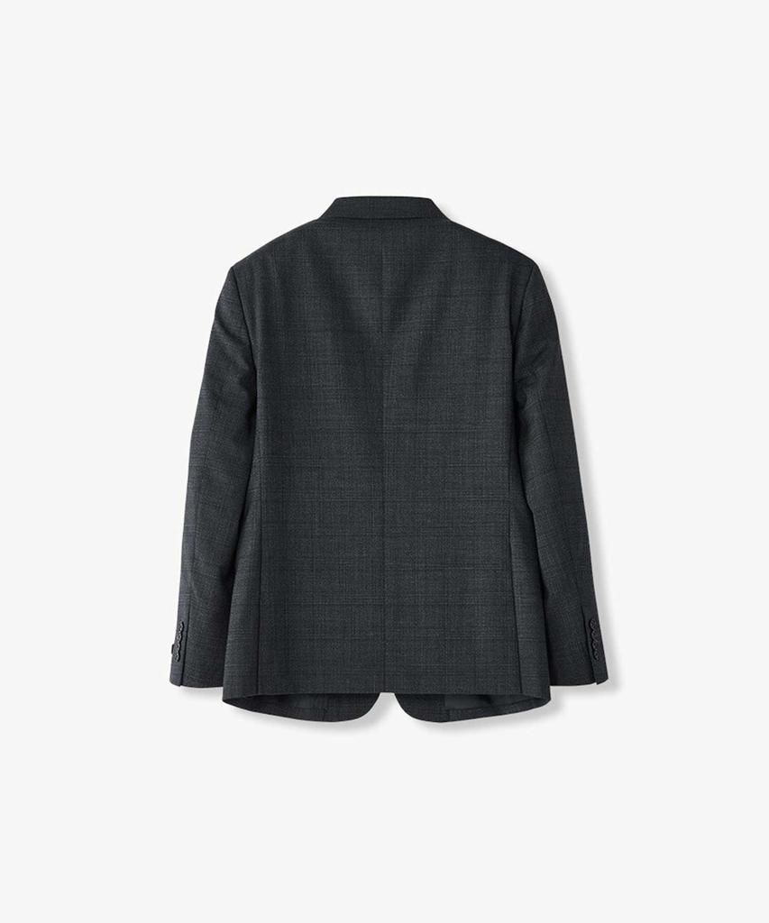 Stco 50% Extra Fine Wool Shadow Check Suit Jacket Charcoal Grey (Classic Fit)_Ssjva64Ccc