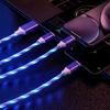 Typ C Ladekabel USB Schnelllader LED-Beleuchtung Leuchtendes Lade-Datenkabel für IPhone 14 13 Pro Max Xiaomi Universal