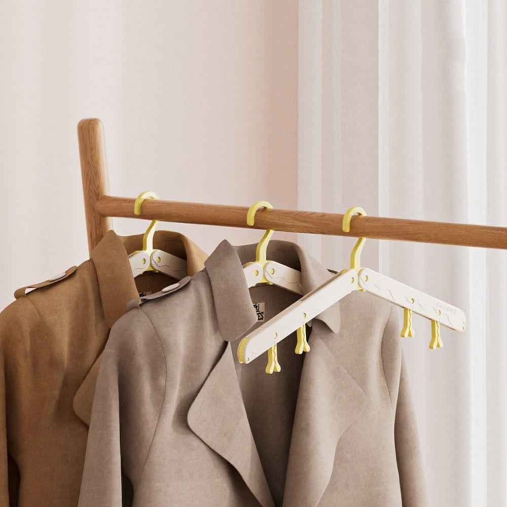 6Pcs Space Saving Foldable Travel Hangers Anti-Slip Clothing Storage Hangers  Wardrobe