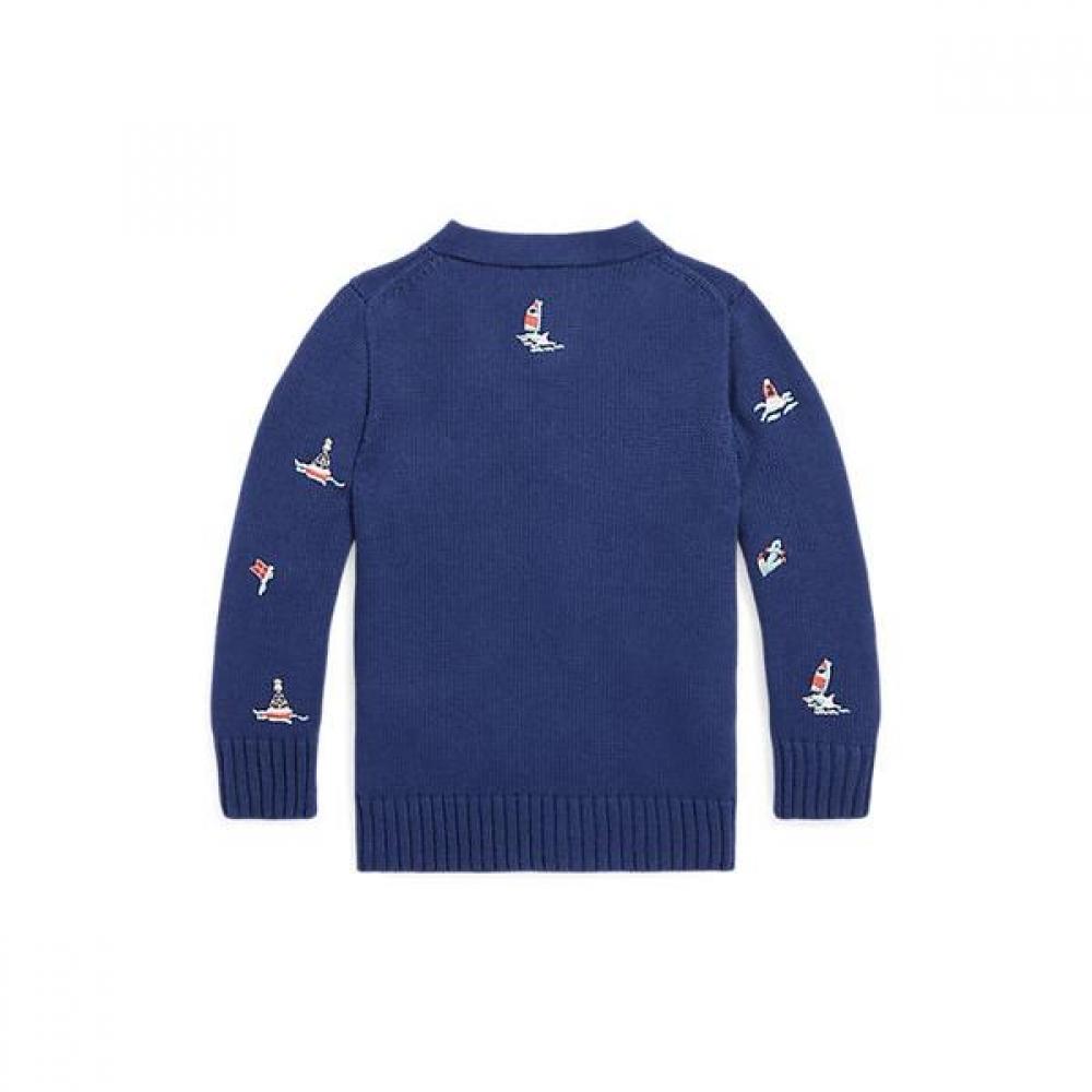 Polo Kids Boys 2 7 Nautical Cotton V Neck Cardigan Cwposweb6820398410