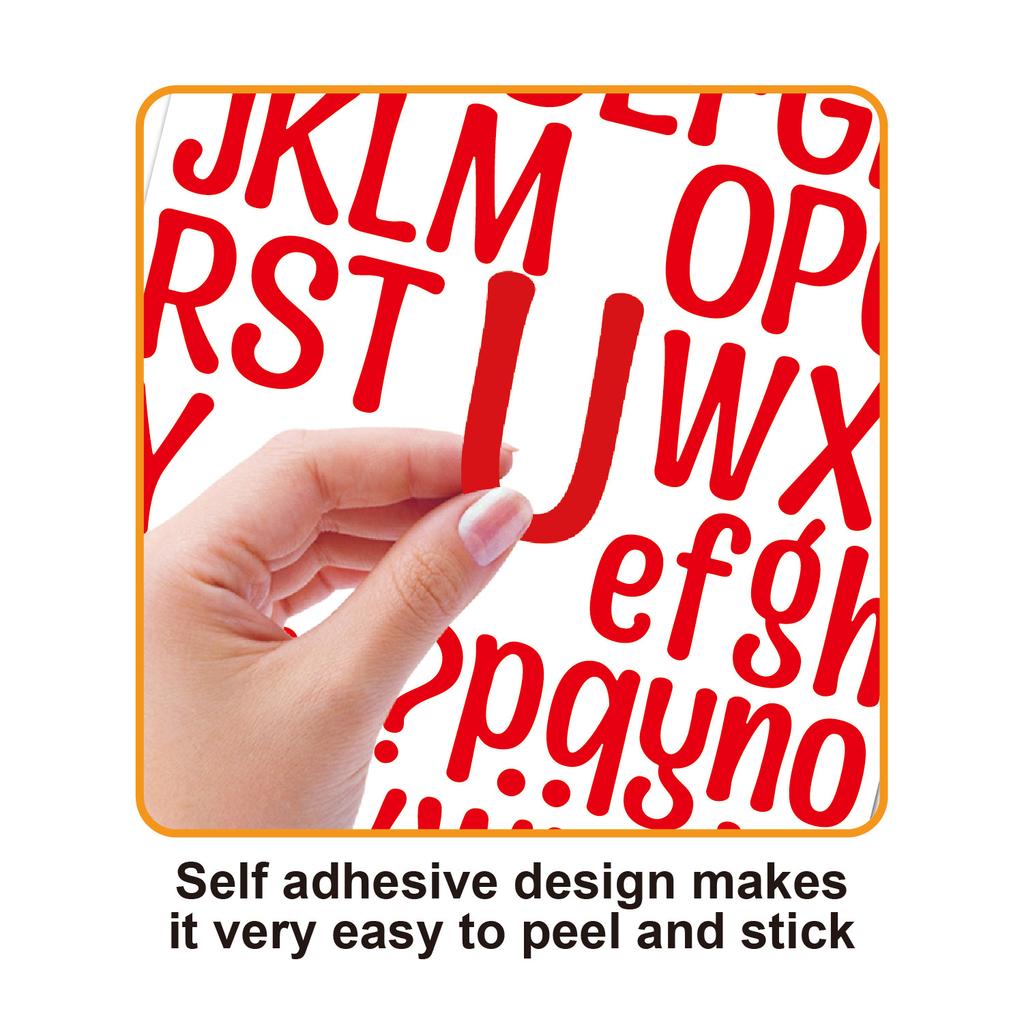 1.5-inch Letter Sticker Multicolor English Alphanumeric Combination Holiday Gift Decoration Waterproof Letter Sticker