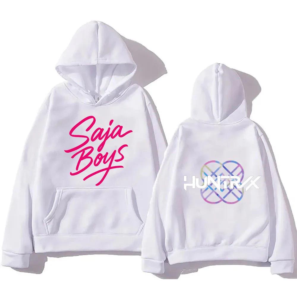 KPop Lovci démonů Saja Chlapecká mikina s kapucí Dlouhý rukáv Mikina s filmovým potiskem Módní Harajuku Mikina Unisex