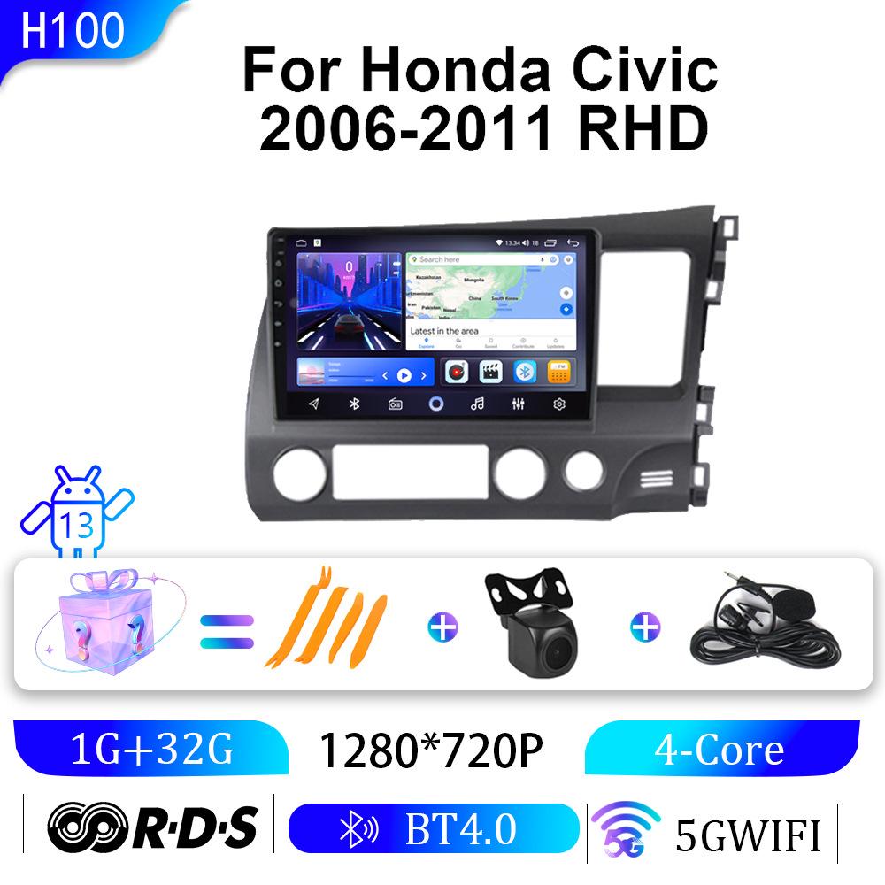 

Трансграничный Honda Civic 06-11 LHD Android Большой экран GPS-навигатор 9 inch/10 inch