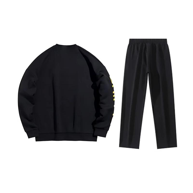 Li-Ning Letter Print Trendy Personality Cotton Skin-Friendly Versatile Round Neck Pullover Long Sleeve Sweatshirt Casual Sports Suit YWDV385-2-AKL03-1