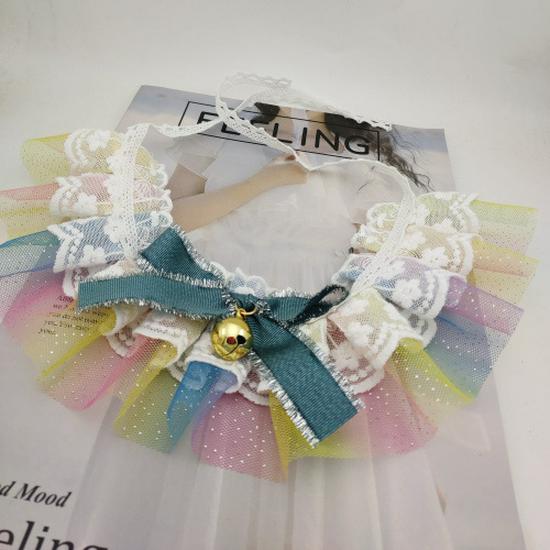 Korean Bowknot Lace Collar for Pets - Dog & Cat Scarf Accessory