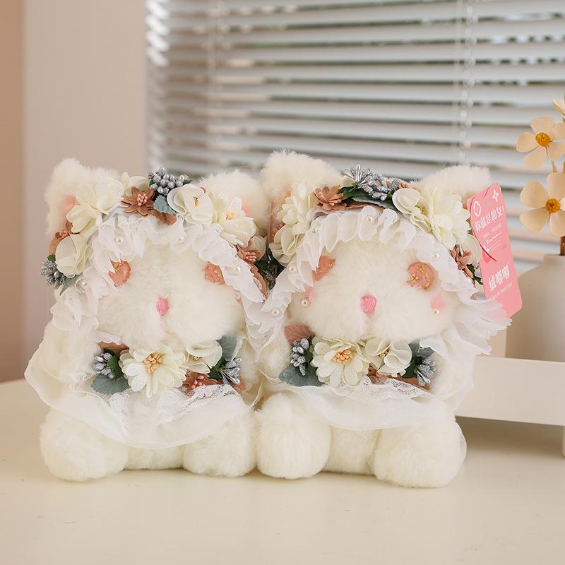 Lolita Series Plush Toy Cute Lace Bunny Doll Grab Machine Doll Girl Birthday Gift Doll