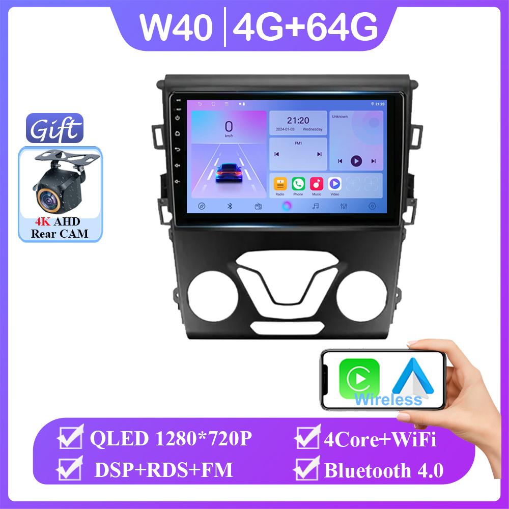 Android 14 For Ford Mondeo 5 Fusion 2012-2019 Auto Radio Stereo Head Unit Carplay Multimedia Video Player Navigation No 2din DVD