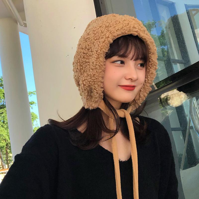 Womens Plush Cozy Trapper Hat Autumn Winter Warmth Stylish Versatile Ski Cap