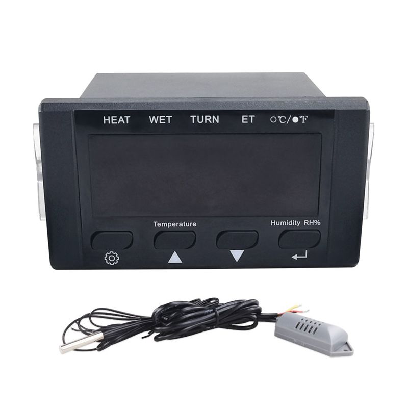 A20F-HT-10 Incubator Thermostat Temperature Humidity Control With Humidification And Heating Indicator 110-220V Black