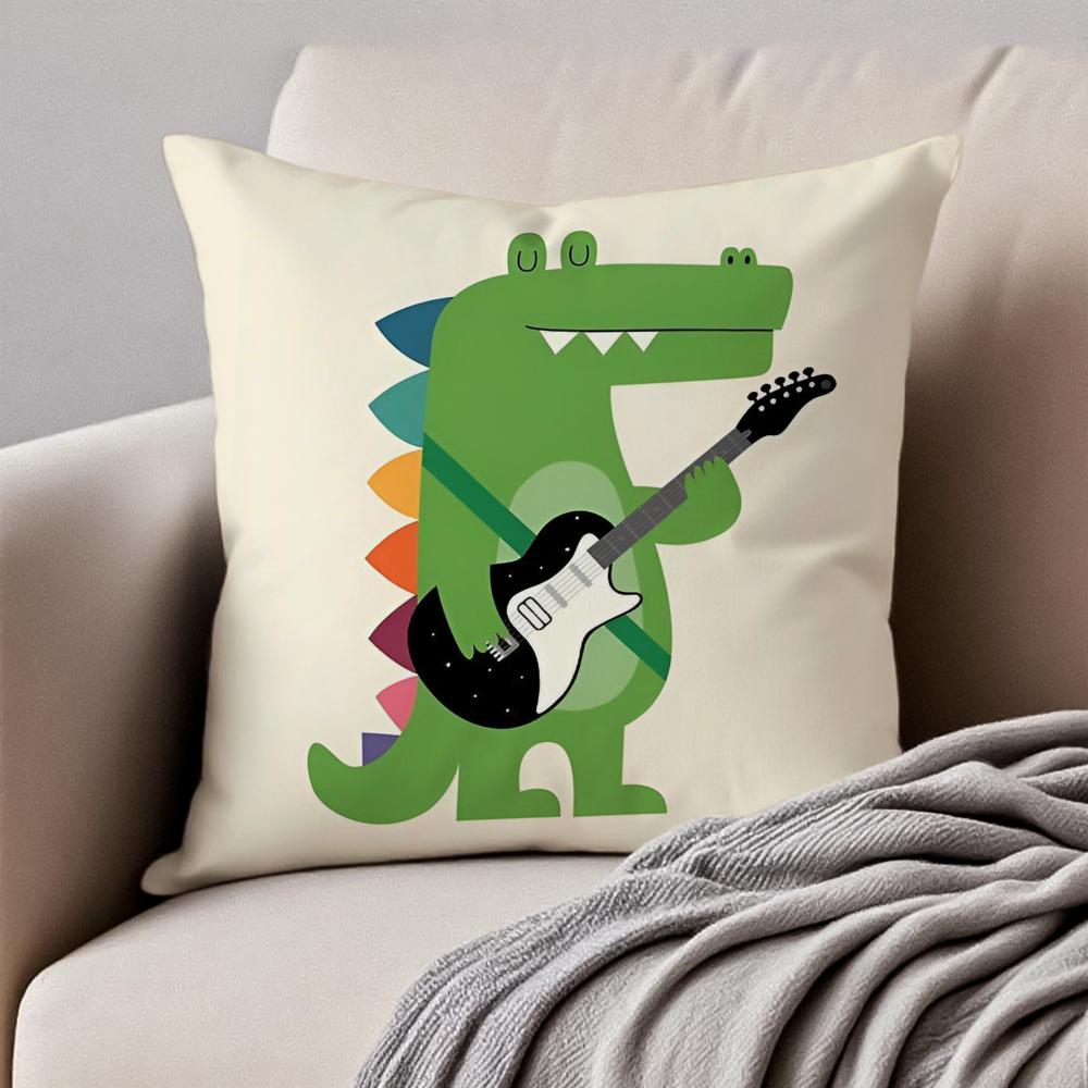 Simple Nordic Modern Anime Style Art Cushion Cover Pillowcase Antidustmite Invisible Zipper Short Plush Sofa Cushion