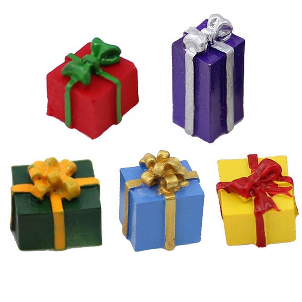 10PCS Cube Resin Gift Box Mini Simulation Gifts Box  Phone Case Decoration