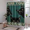 Black Cat Shower Curtain for Bathroom Bathtub,Cat Shower Curtain for Bathroom with Fabric Shower Curtains Set Waterproof