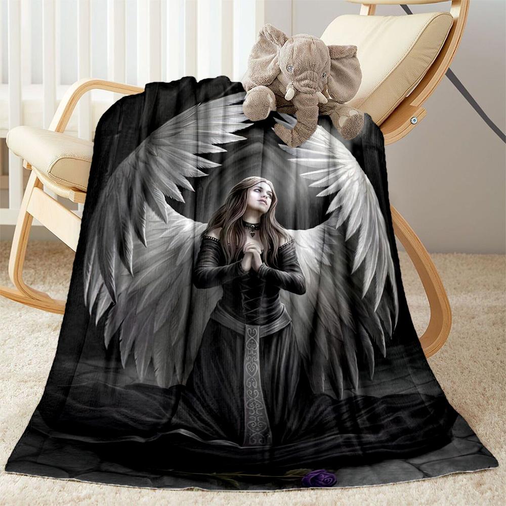 Gothic Style Blanket Ultra-Soft Perfect for Sofa Seaside Office Chair for All Occasions Digital Print Ideal Gift For Birthday Valentine'S Day