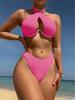 New Solid Color Multi-Color Sexy Quality Bikini Bikini European And American Straps Split Set