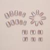 Cats Eye Short Square False Nail Set 24 Pcs Acrylic Press On Nail with Bows Easy Application For Commuting And Event