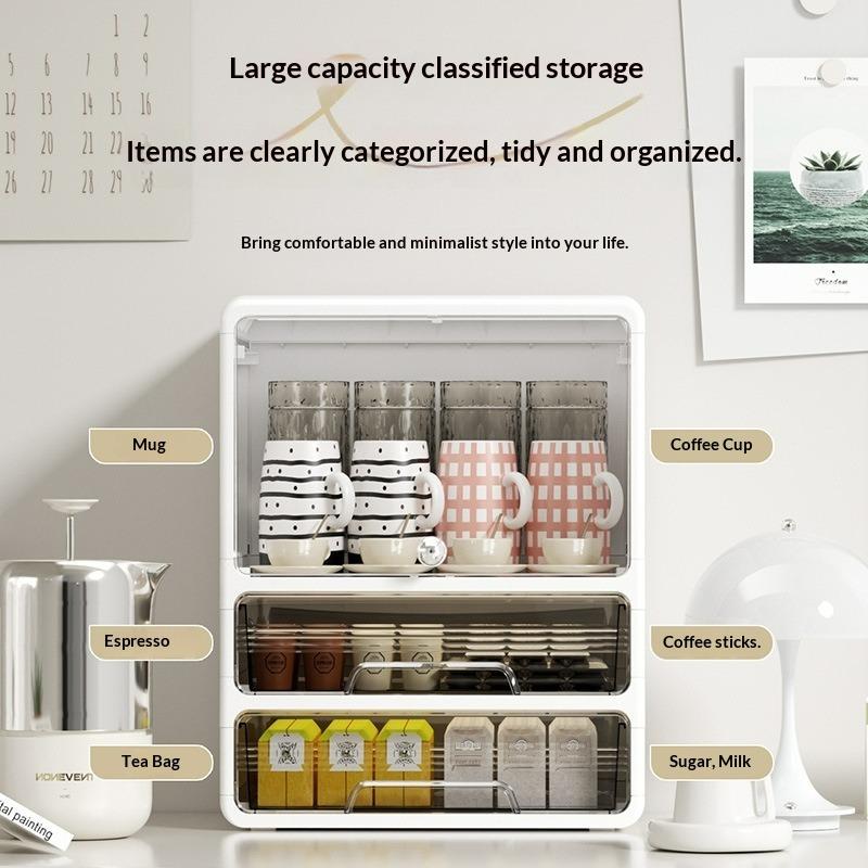 Cup Rack, Dustproof Multi-layer, Large-capacity Home Living Room Water Cup, Tea Cup, Red Wine Cup, Coffee Cup Storage Rack, Storage Rack