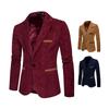 Nuova Moda Uomo Schema Colori Velluto a Coste Casual Giacca Blazer Piccola da Uomo