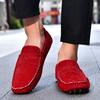 Fashion Leather Handmade Mens Loafers Moccasins Slip on Men's Flats Male Walking Shoes Summer Men Casual Shoes  Fashion Men Dress Shoes