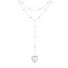 Women's Heart Locket Lariet Necklace, Adjustable Y-Shape Openable Pendant, Stainless Steel Gold Long Chain Fashion Jewelry