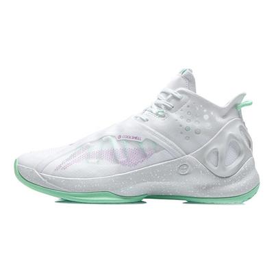 Li Ning Cicada Wing Basketball Shoes Men's Mid Top White/Green ABAR081-2