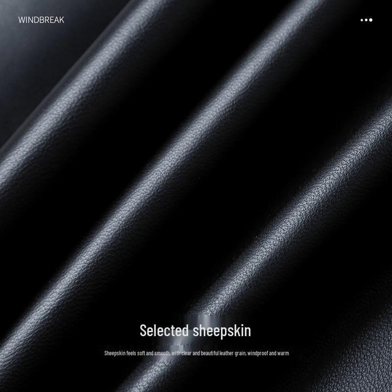 Fu Ting Men's Crocodile Texture Sheepskin Leather Jacket