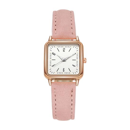 Quartz Watch for Women Luminous Hands Compact Wristwatch Elegant Arabic Numerals Watch Easy Night Reading Square Watch for Daily Wear Gift