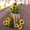 5PCS Artificial Sunflowers Bouquet Flowers Fake Decoration for Outdoor Garden Home Decor Wedding Graduation Party Arrange Flower