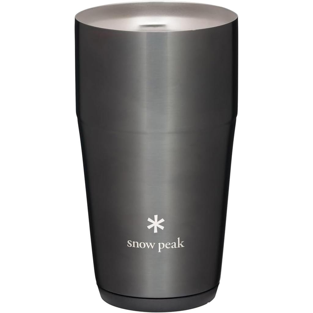 Snow Peak Thermo Tumbler 470 Luster Black (Amazon.co.jp Exclusive) - Camping & Outdoor Vacuum Insulated Tumbler - Keeps Drinks Cold & Hot - Limited Co