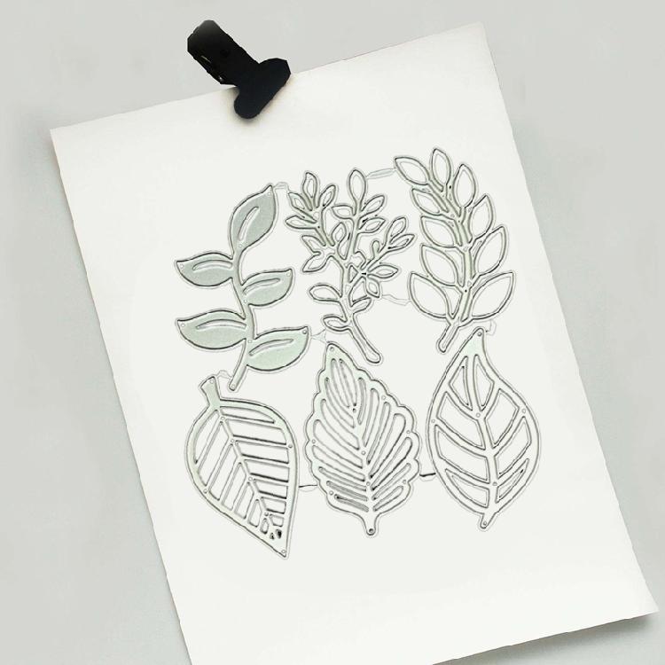 Leaves Pattern Cutting Dies Scrapbooking Stencils Carbon Steel Dies Cut Stencils for Card Making Photo Album Decoration