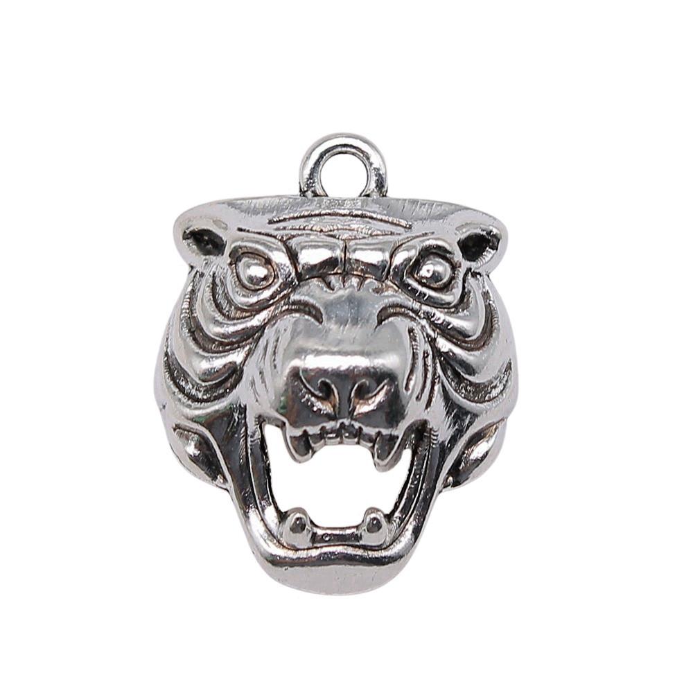 Retro Leopard Charms Metal Animal Pendants For Jewelry Making Handmade Supplies