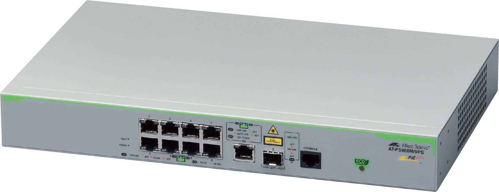 

Allied Telesis Switching Hub 3303R AT-FS980M/9PS сірий колір