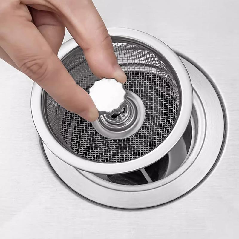 Køkkenvask Rustfrit Stål Filter Kloaknet Si Engangskøkkenvask Filter Netposer Badeværelses Gulvafløb Hår Affaldsfilter
