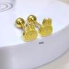 Korean-Inspired Cute Sweet Labret Screw Titanium Steel Earrings: Versatile & Fashionable Studs.