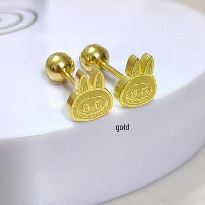 Süße Labret-Schraubohrringe aus Titanstahl im koreanischen Stil: Vielseitige & Modische Ohrstecker.