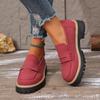 Women's Platform Penny Loafers Chunky Lug Sole Slip-On Casual Daily Shoes