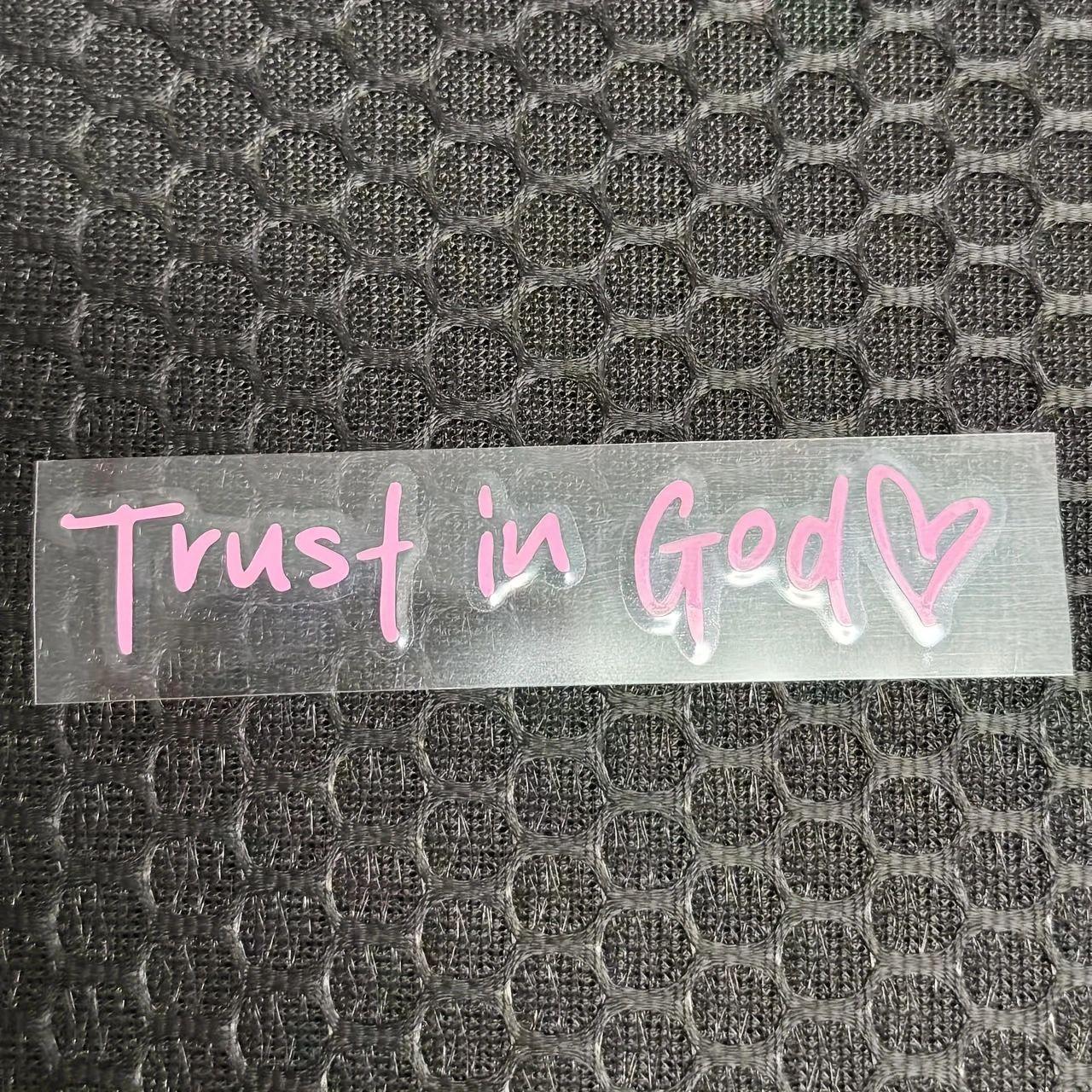 

Trust in God Believe in God Rearview mirror stickers God letter stickers are suitable for all kinds of cars and motorcycles