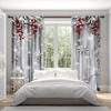 Christmas Snowflake Printed Curtains, Christmas Decorations, Bedroom and Living Room, Home Decoration, Room Decoration