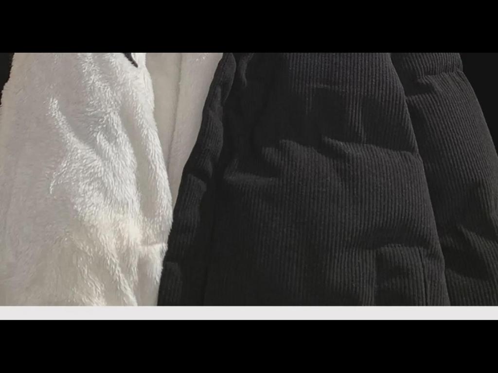 Men's Haze Blue Thick Corduroy Cotton Jacket - Hong Kong Style Winter 2023 Edition