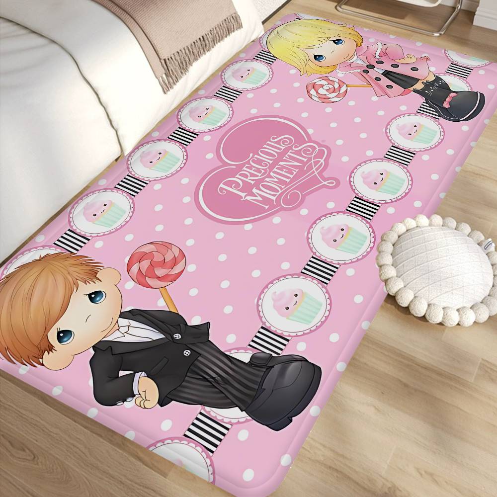 Precious Moments Cute Floor Mat INS Style Soft Bedroom Floor House Laundry Room Mat Anti-skid Household Carpets