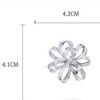 Korean High-End Flower Zircon Copper Brooch for Suits and Cheongsams