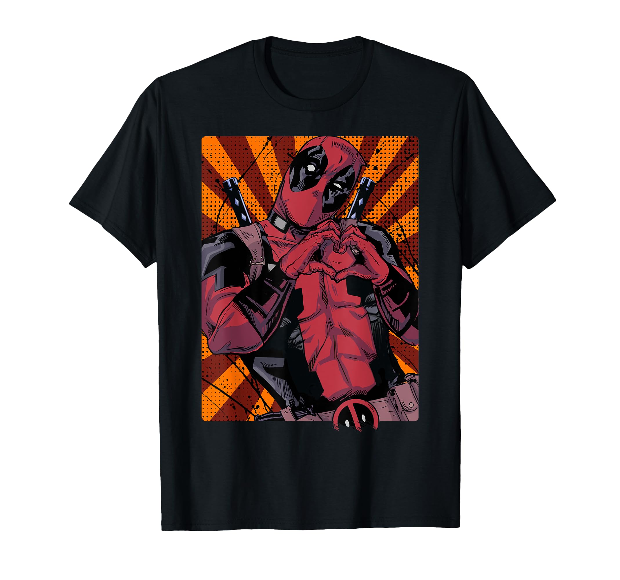 

Marvel Deadpool Heart Hand Portrait T-Shirt чёрный