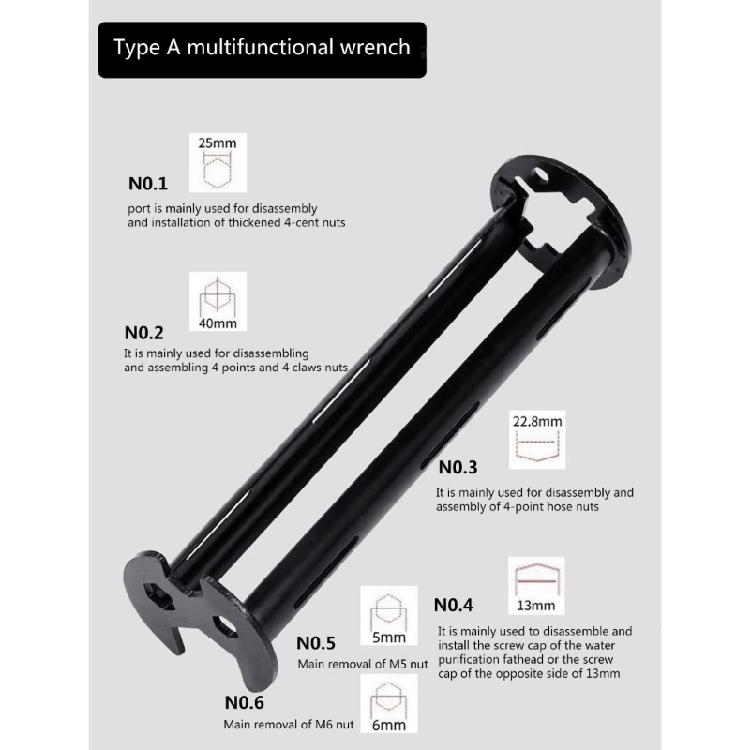 Efficient Four-Claw Hexagon Wrench for Plumbing Tasks Repair Plumbing Tool