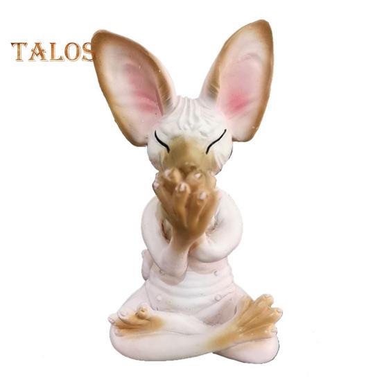 Meditationskatt Figur Harts Buddha Hårlös Katt Prydnader Sitta i Meditation Zen Katt Skulptur Heminredning Gåva till Meditationsentusiaster