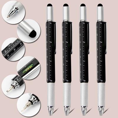 Plastic Spirit Level Screen Touch Capacitive Pen Multi-functional Pen Ballpoint Pen Ruler Gadgets