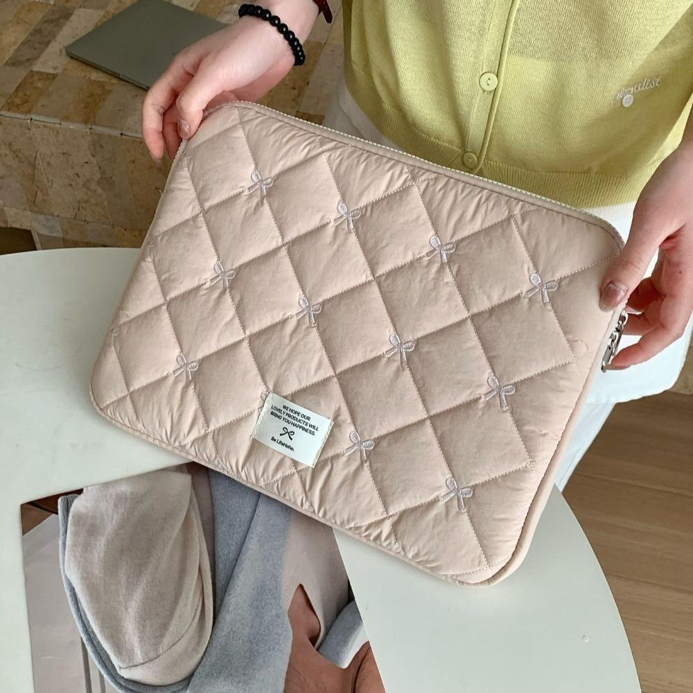 Shockproof Tablet Sleeve Case Soft Laptop Bag Portable Bow Laptop Sleeve  Travel