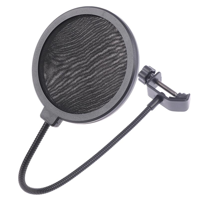 Double Layer Studio Microphone Flexible Wind Screen Sound Filter For Broadcast