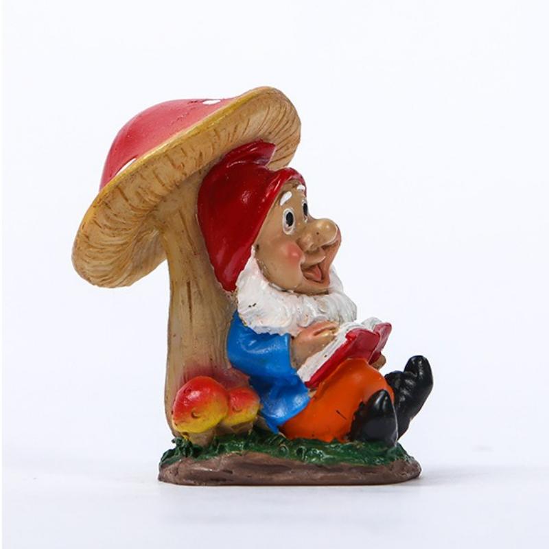 Creative Mini Gnome Snail Funny Resin Dwarfs Statue Cute DIY Decoration Garden Outdoor Household Decor Ornament Accessories New