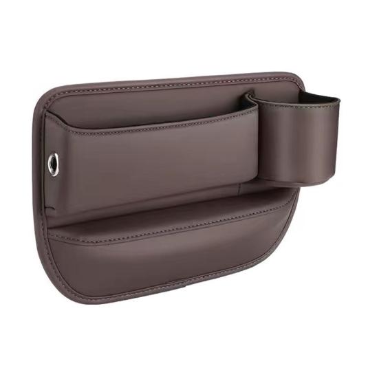 Car Seat Gap Filler Anti-slip Waterproof Storage Box Scratch-Resistant Faux Leather Car Seat Gap Organizer for Phones Cups